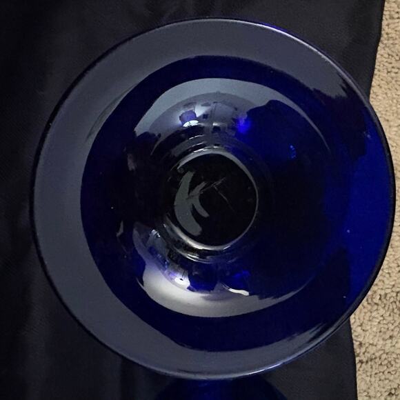 Cobalt Blue Potpourri-Candy Jar With Lid on Pedestal 13” Tall - Picture 6 of 10